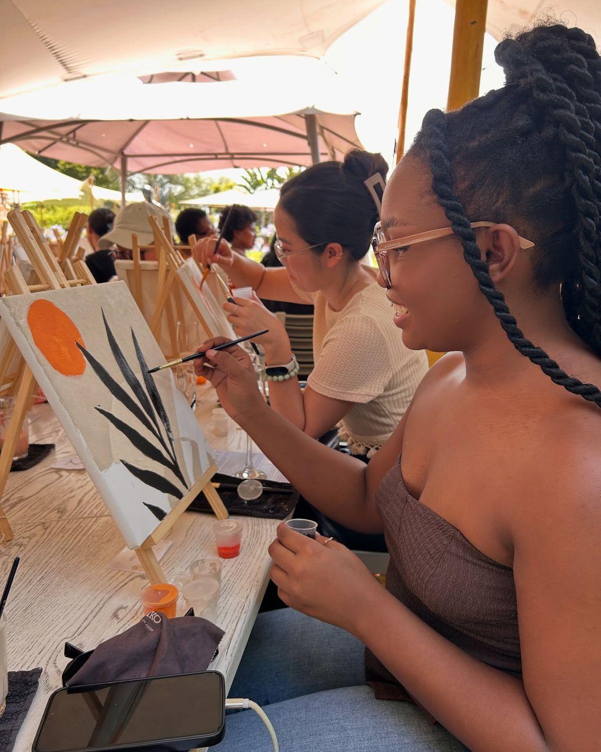 Sip and Paint workshop in Abule Egba for creative community engagement